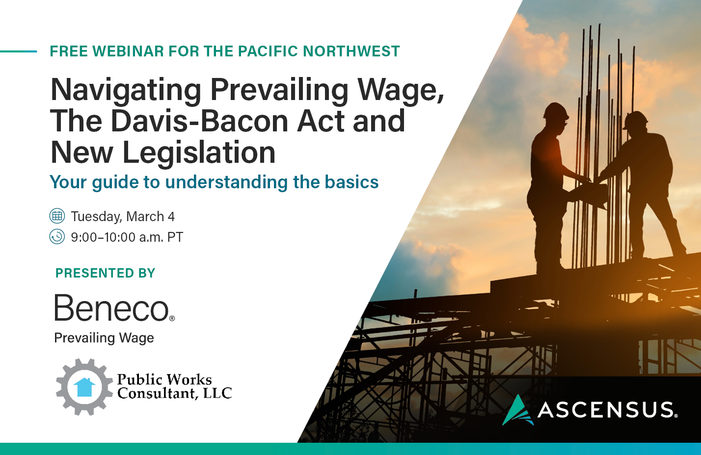 Pacific Northwest  Prevailing Wage Webinar