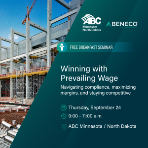 Join Beneco at ABC Minnesota & North Dakota for a Prevailing Wage Seminar
