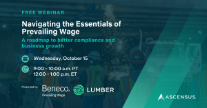 Join Beneco and Lumber for a Prevailing Wage Webinar